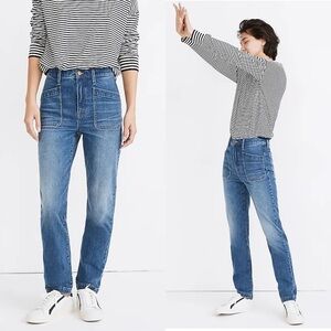 MADEWELL Classic Straight Jeans Front Patch Pockets Size 27